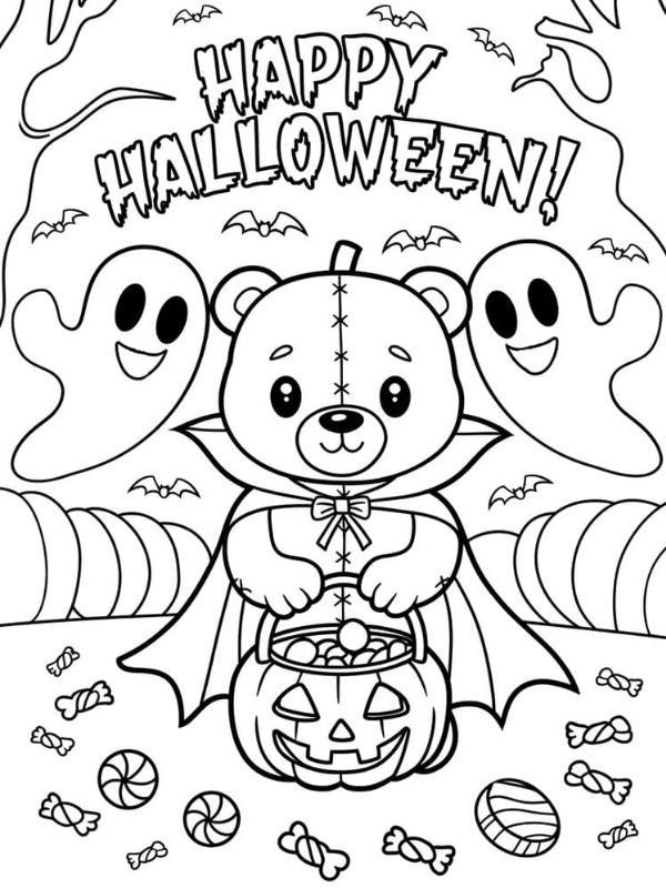 hình tô màu con gấu