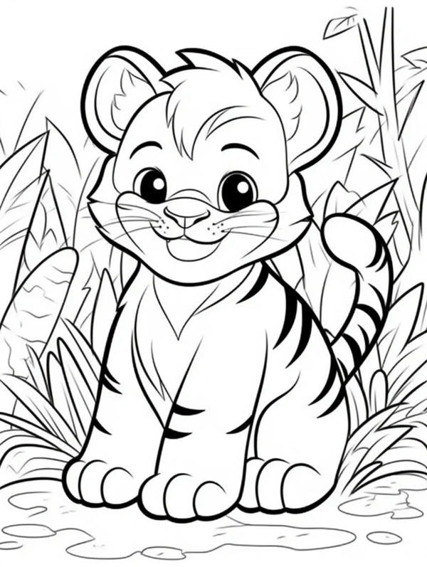 hình tô màu con hổ