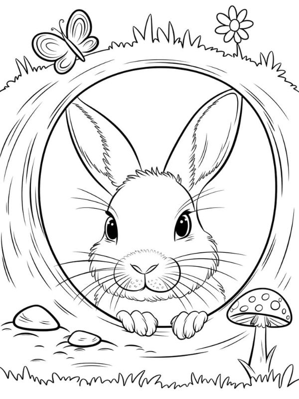 hình tô màu con thỏ