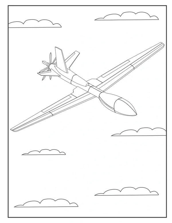 hình tô màu máy bay