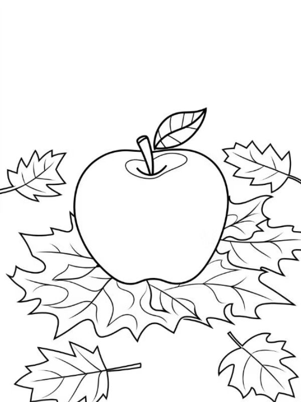 hình tô màu quả táo