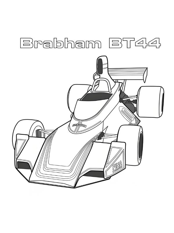 hình tô màu xe đua