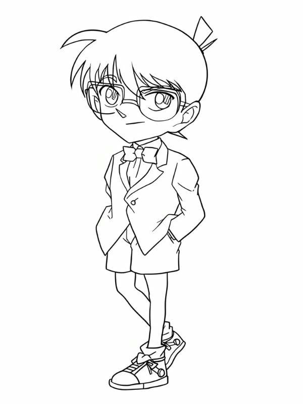 hình vẽ tô màu conan