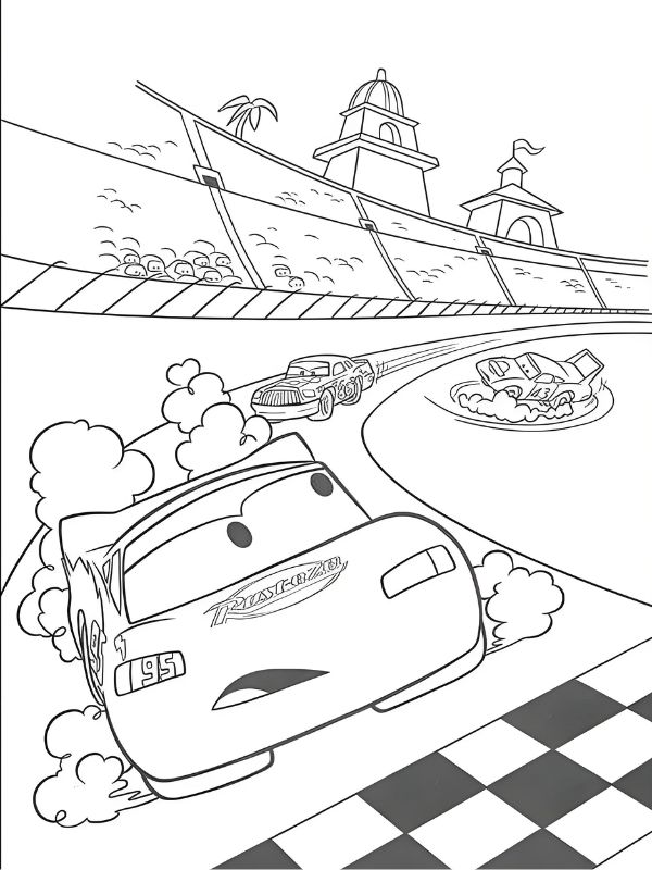 hình xe đua tô màu