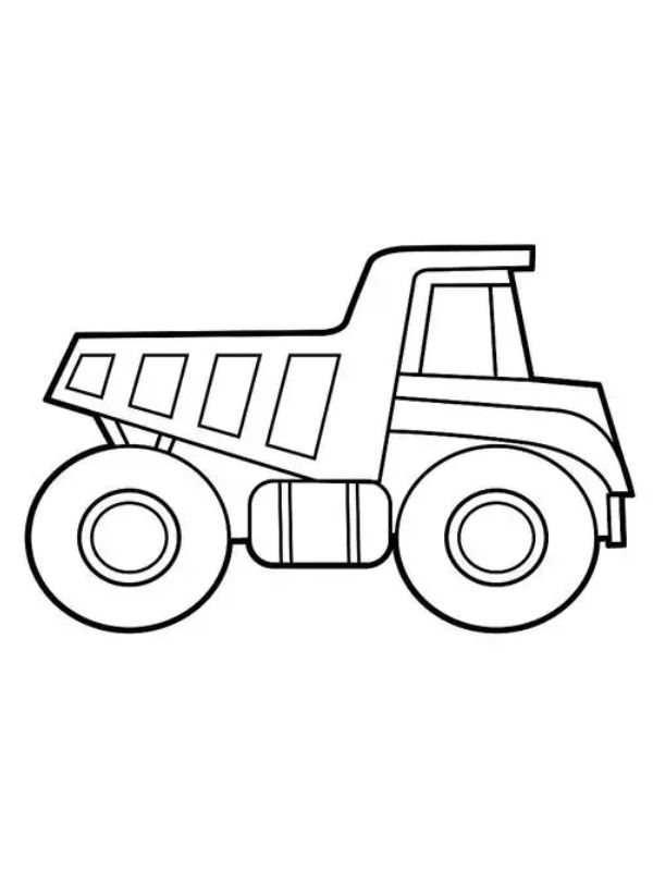 hình xe tải tô màu