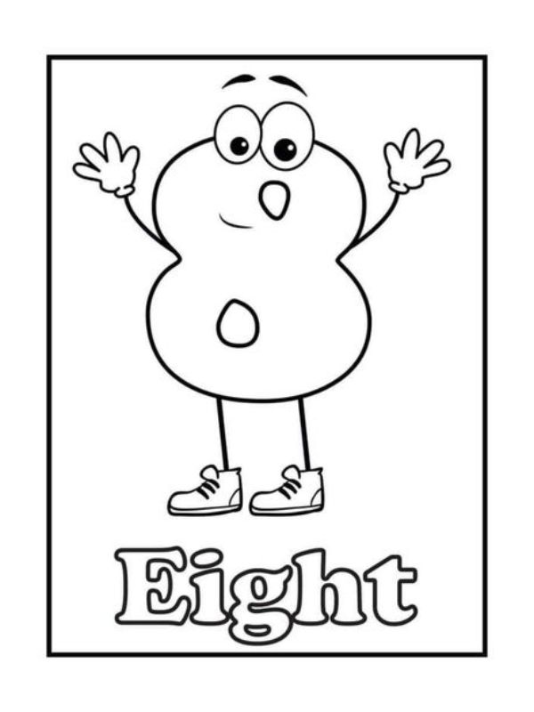 số 8 tô màu
