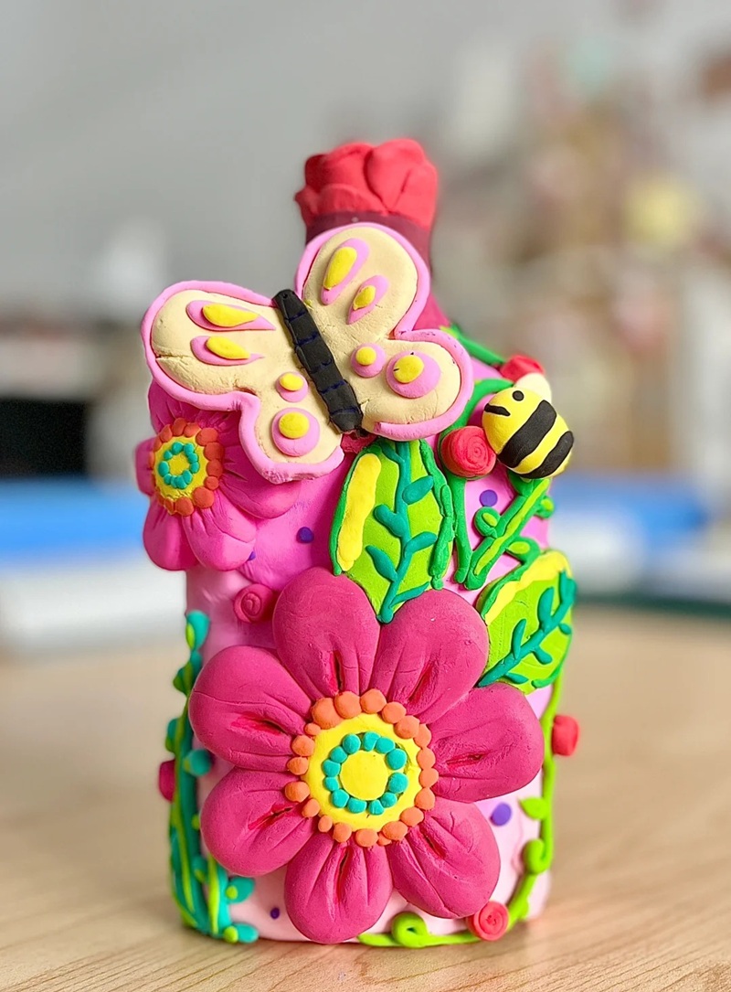 tái chế chai nhựa thành đồ trang trí 11