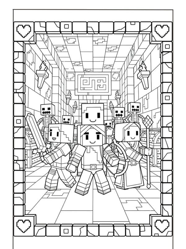 tô màu Minecraft 16