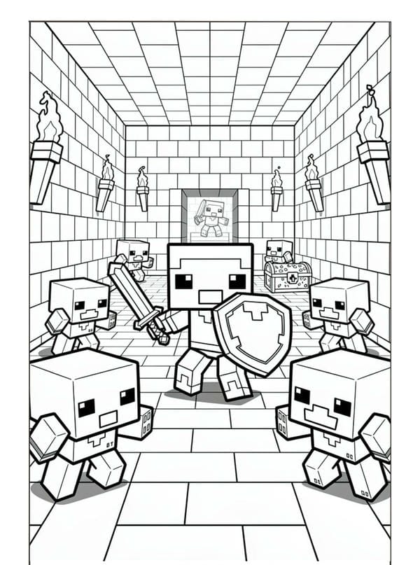 tô màu Minecraft 20