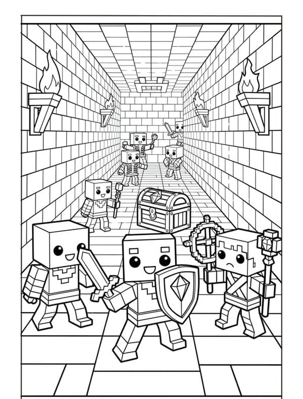 tô màu Minecraft 25