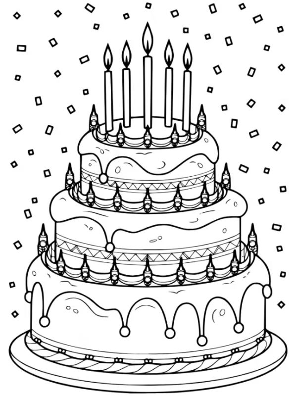 tô màu bánh sinh nhật​ 10