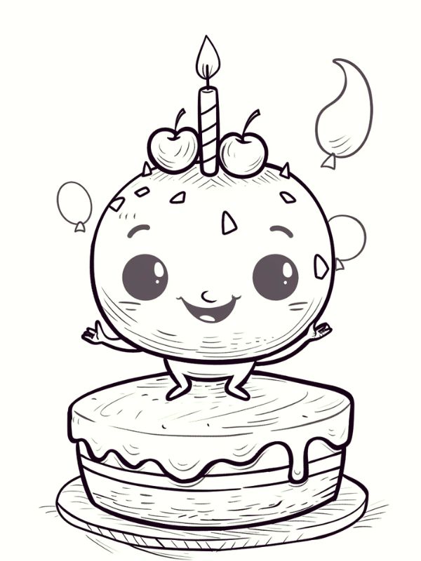 tô màu bánh sinh nhật​ 15