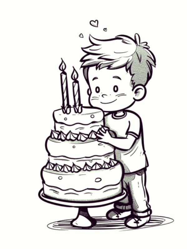 tô màu bánh sinh nhật​ 20