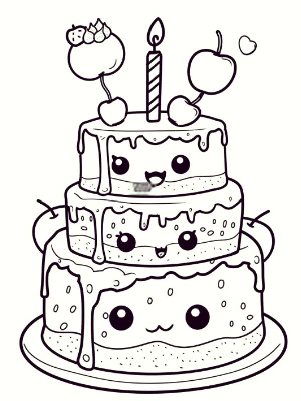 tô màu bánh sinh nhật​ 21
