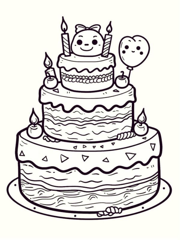 tô màu bánh sinh nhật​ 22