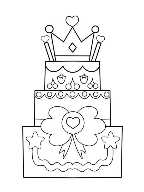 tô màu bánh sinh nhật​ 28