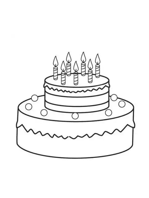 tô màu bánh sinh nhật​ 32