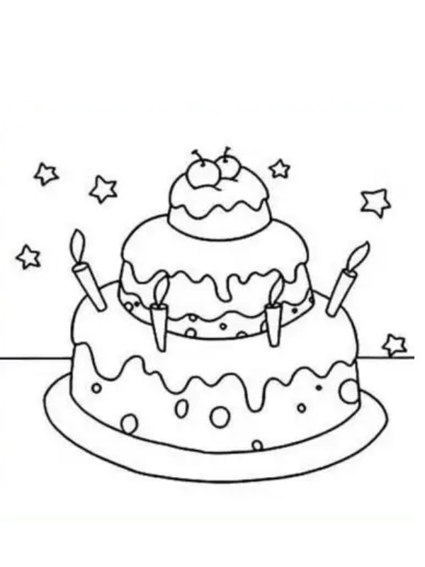 tô màu bánh sinh nhật​ 33