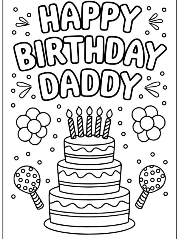 tô màu bánh sinh nhật​ 4