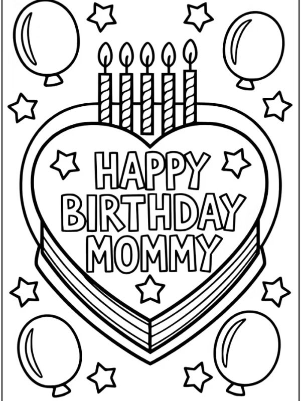 tô màu bánh sinh nhật​ 5