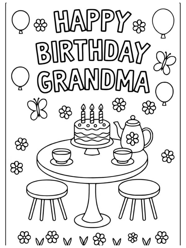 tô màu bánh sinh nhật​ 6