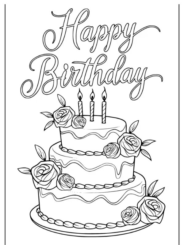 tô màu bánh sinh nhật​ 7
