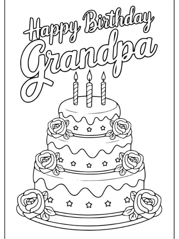 tô màu bánh sinh nhật​ 8