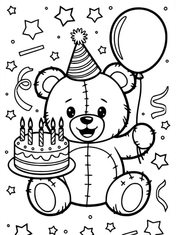 tô màu bánh sinh nhật​ 9