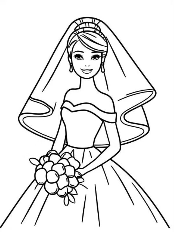 tô màu búp bê barbie 15