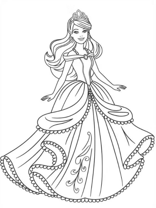 tô màu búp bê barbie 17