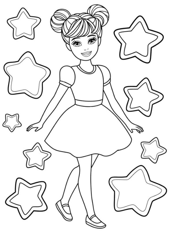 tô màu búp bê barbie 22