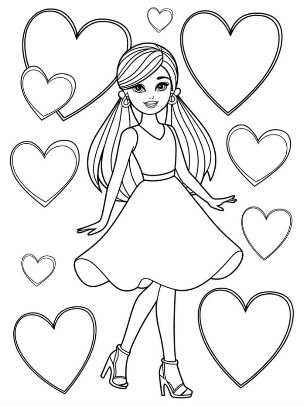 tô màu búp bê barbie 23