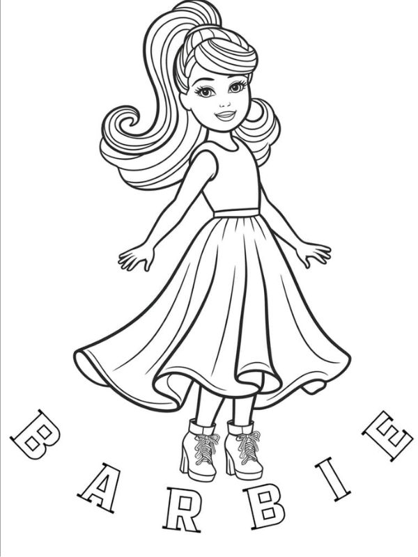 tô màu búp bê barbie 24