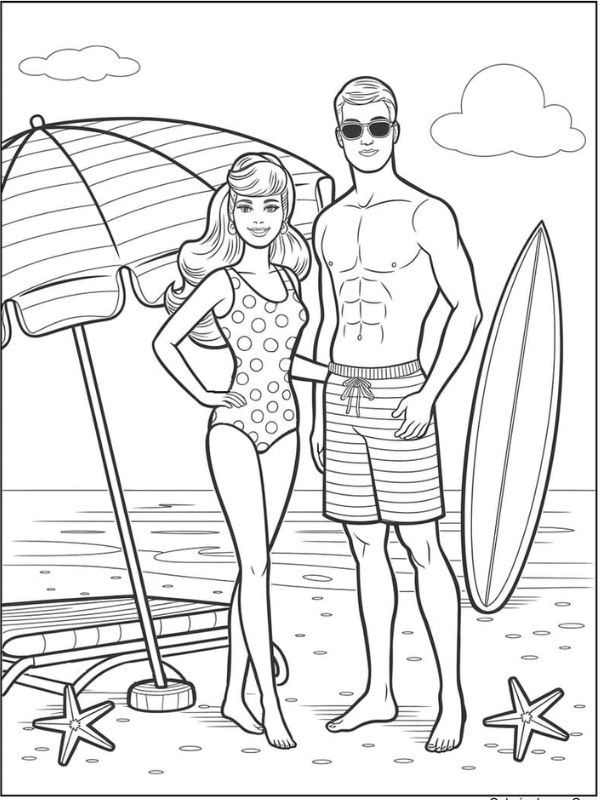 tô màu búp bê barbie 27