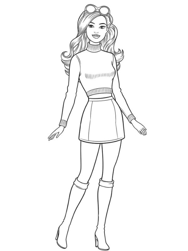 tô màu búp bê barbie 33