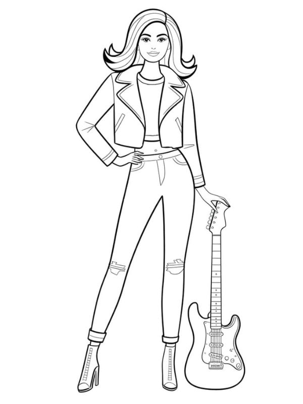 tô màu búp bê barbie 34