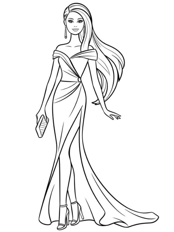tô màu búp bê barbie 35