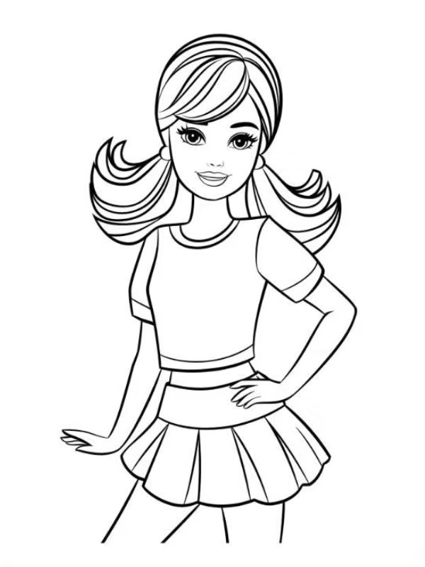 tô màu búp bê barbie 5