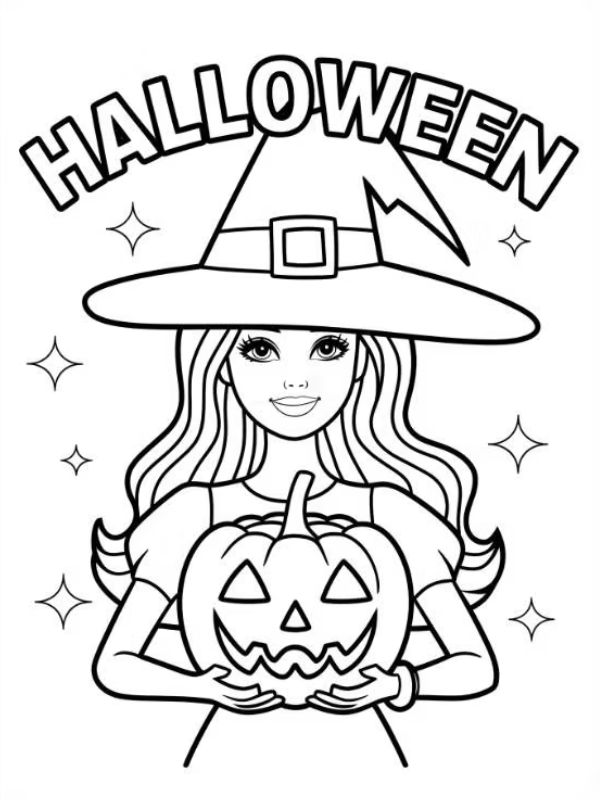 tô màu búp bê barbie 8