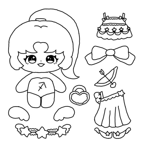 tô màu búp bê giấy 5