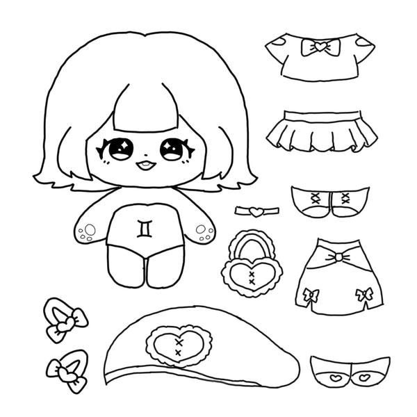 tô màu búp bê giấy 6