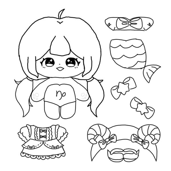 tô màu búp bê giấy 7