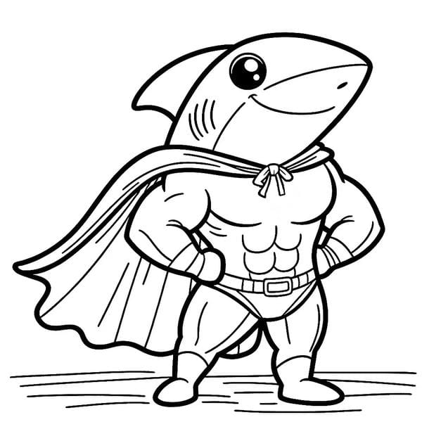 tô màu cá mập 16