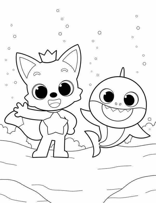 tô màu cá mập 17