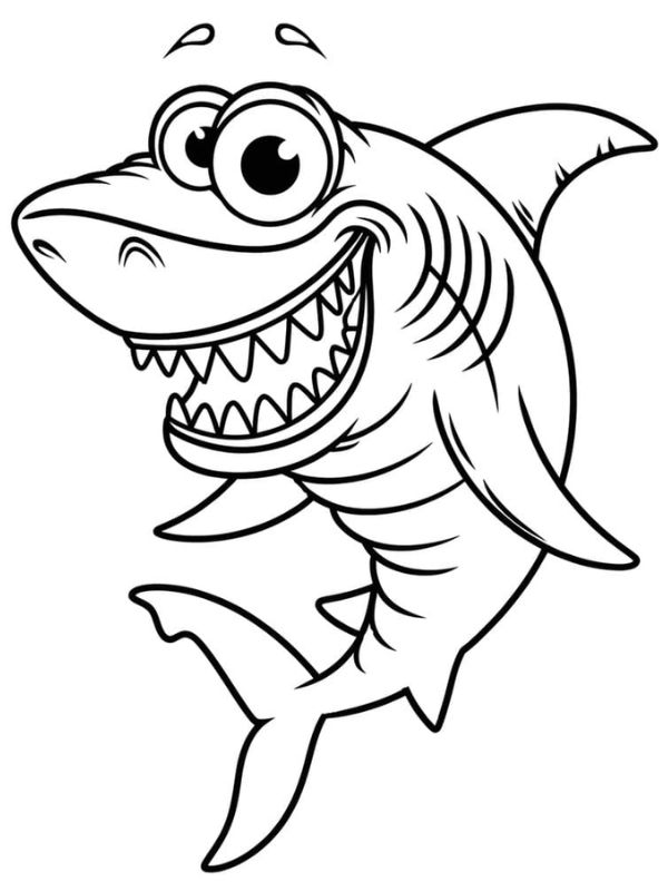 tô màu cá mập 19
