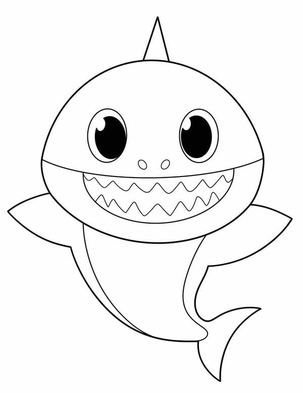 tô màu cá mập 20