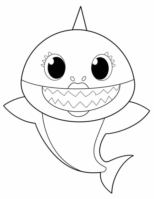 tô màu cá mập 21