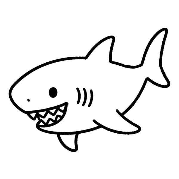 tô màu cá mập 33