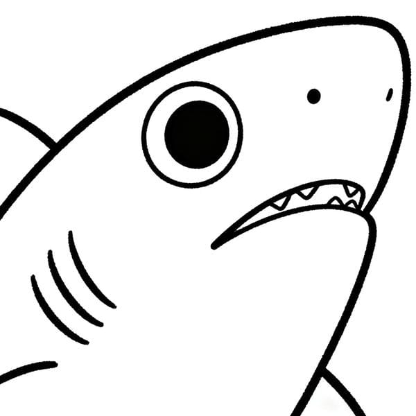 tô màu cá mập 34