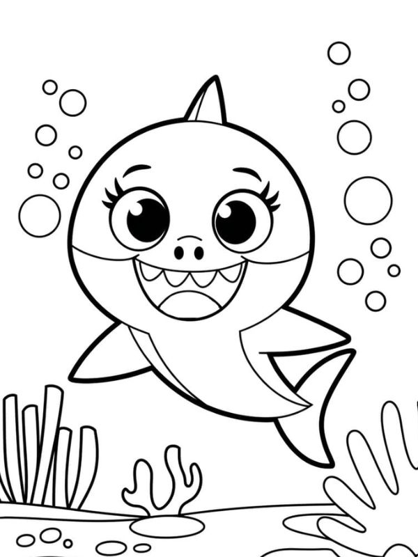 tô màu cá mập 7